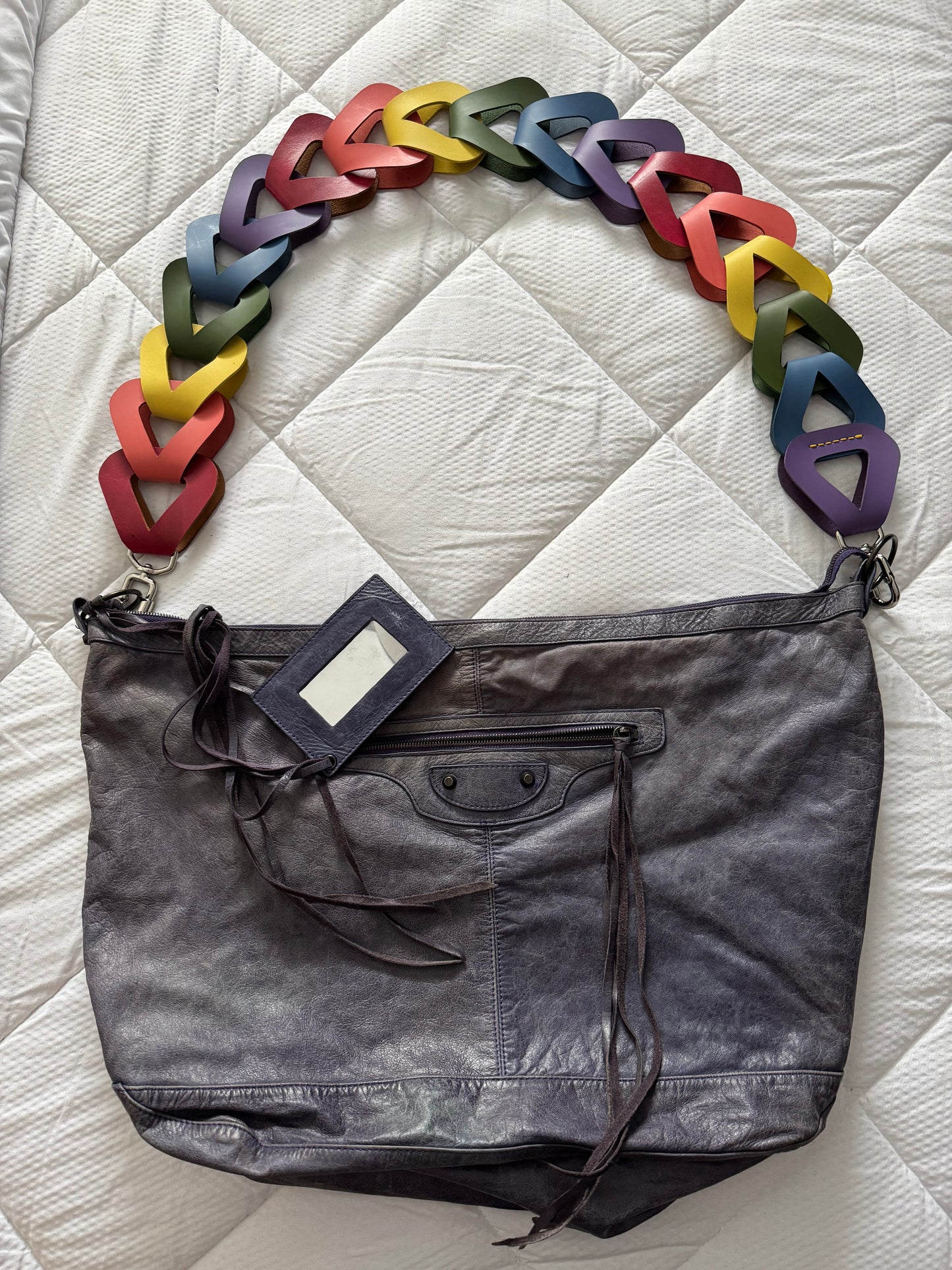 MONDO Rainbow Leather Strap | Giant Statement Bag Strap