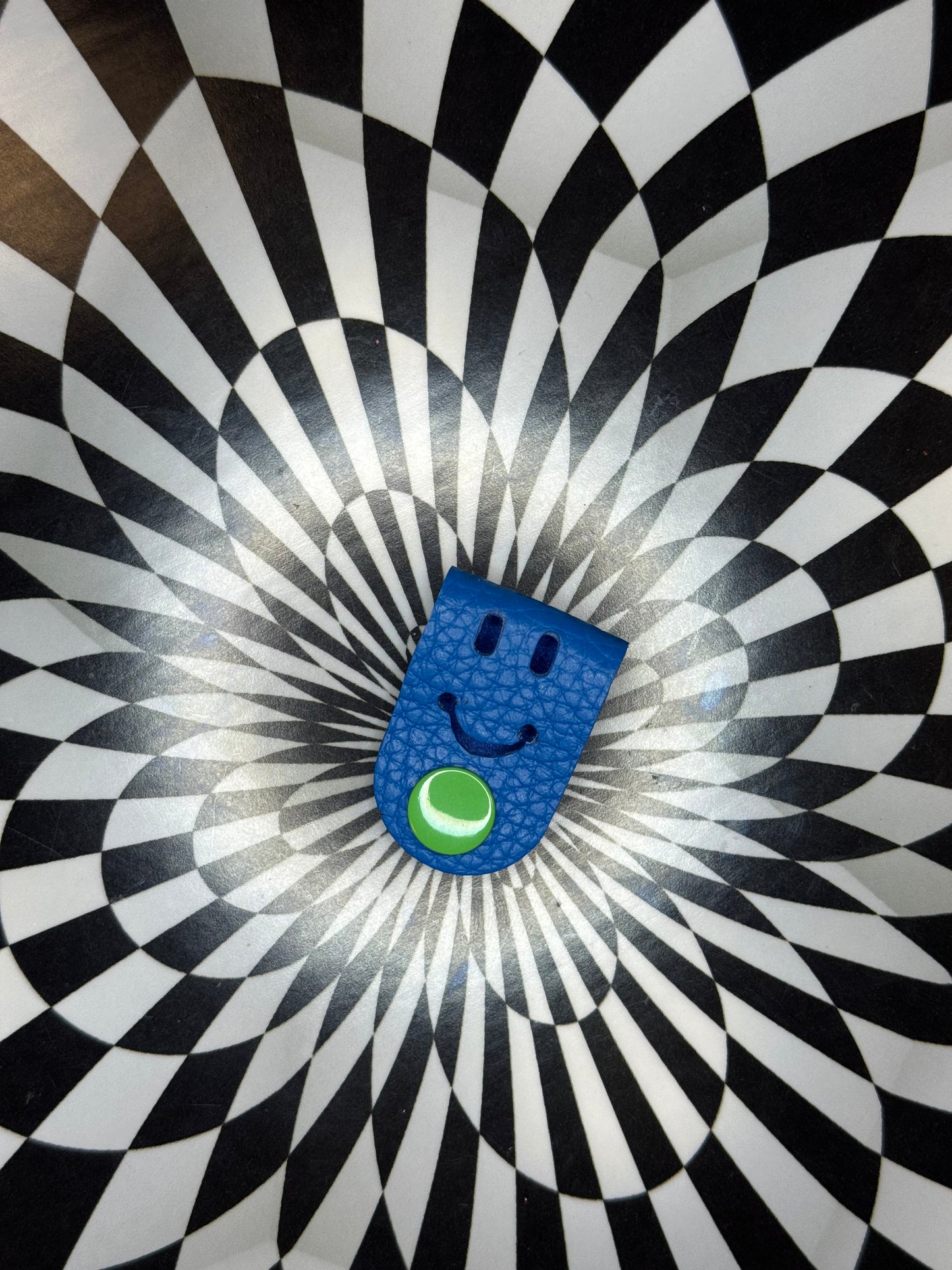 Cord creepers!! (Keepers) Happy smiley face leather strap charms!