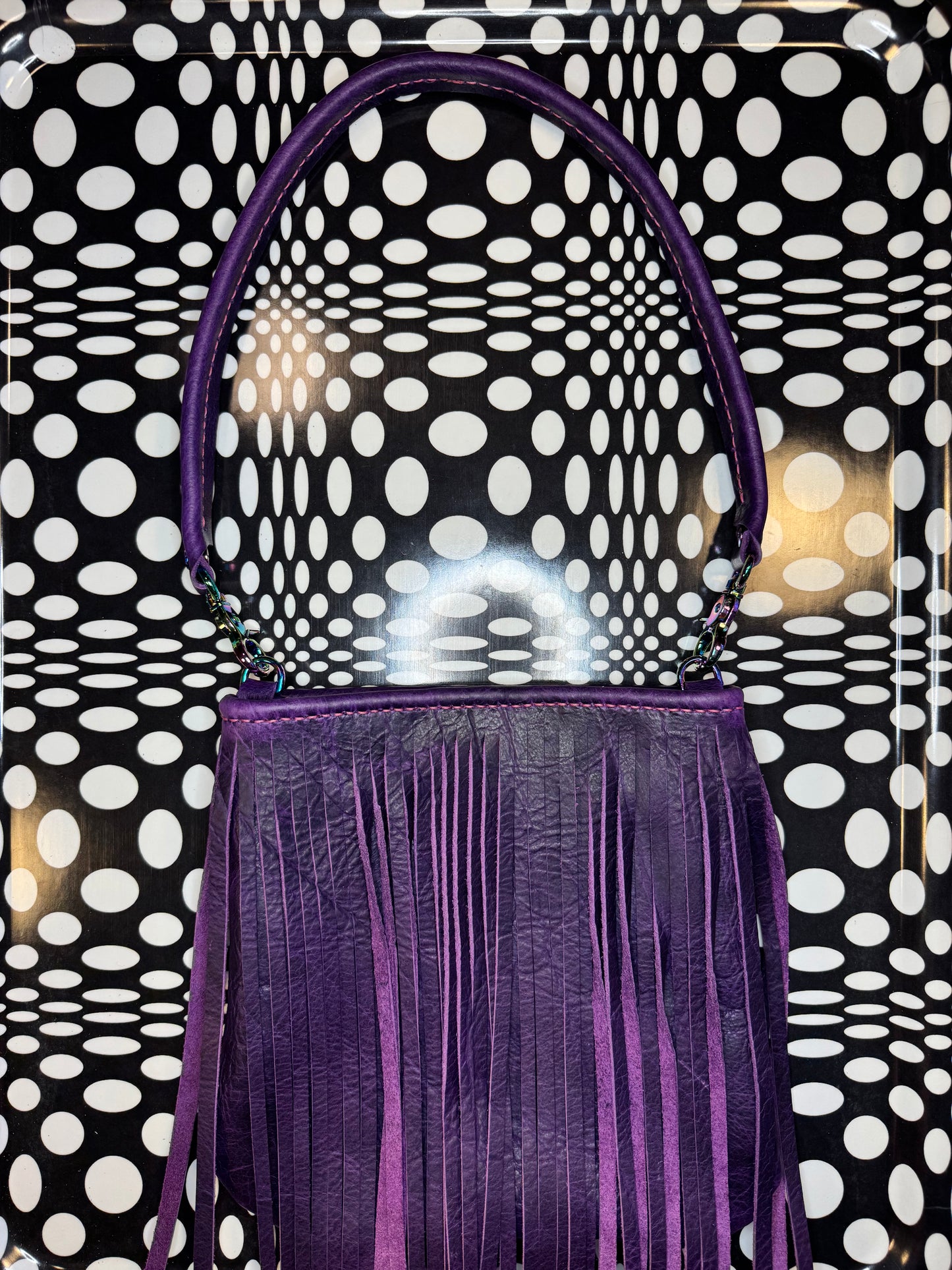 Candi A$$ hand sewn leather fringe crossbody bag! Soft cowhide rocker chic purse