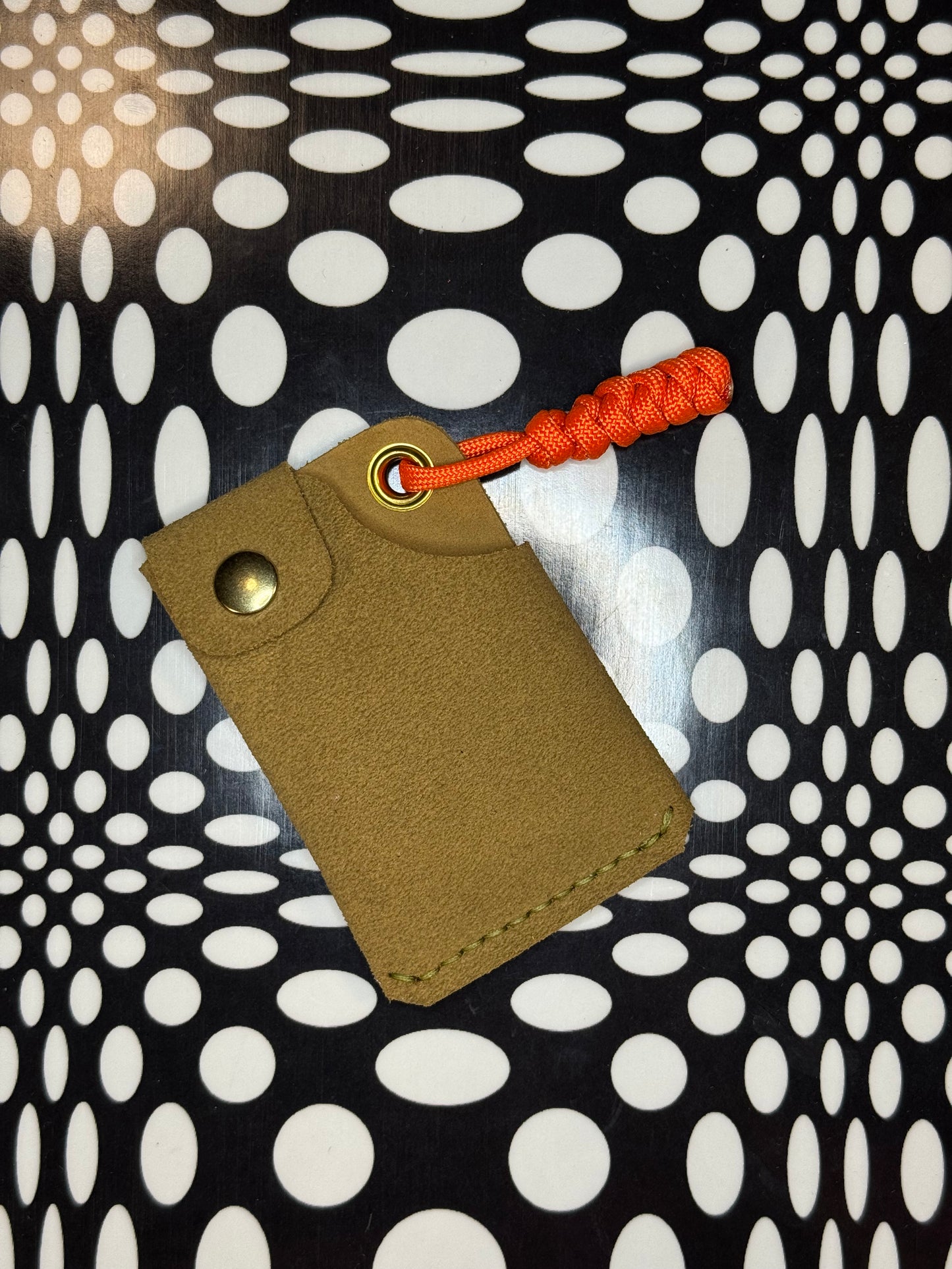 Front pocket wallet! Hand sewn leather paracord rugged card & cash case! Slim minimalist