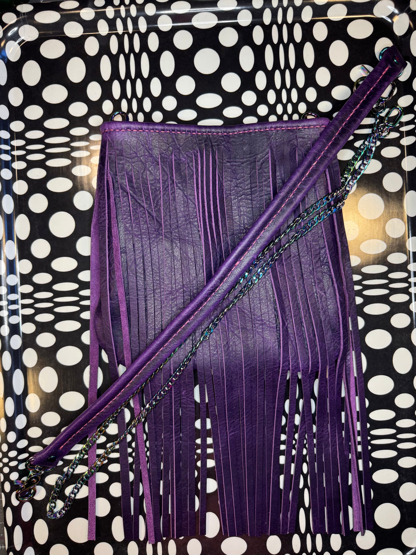 Candi A$$ hand sewn leather fringe crossbody bag! Soft cowhide rocker chic purse