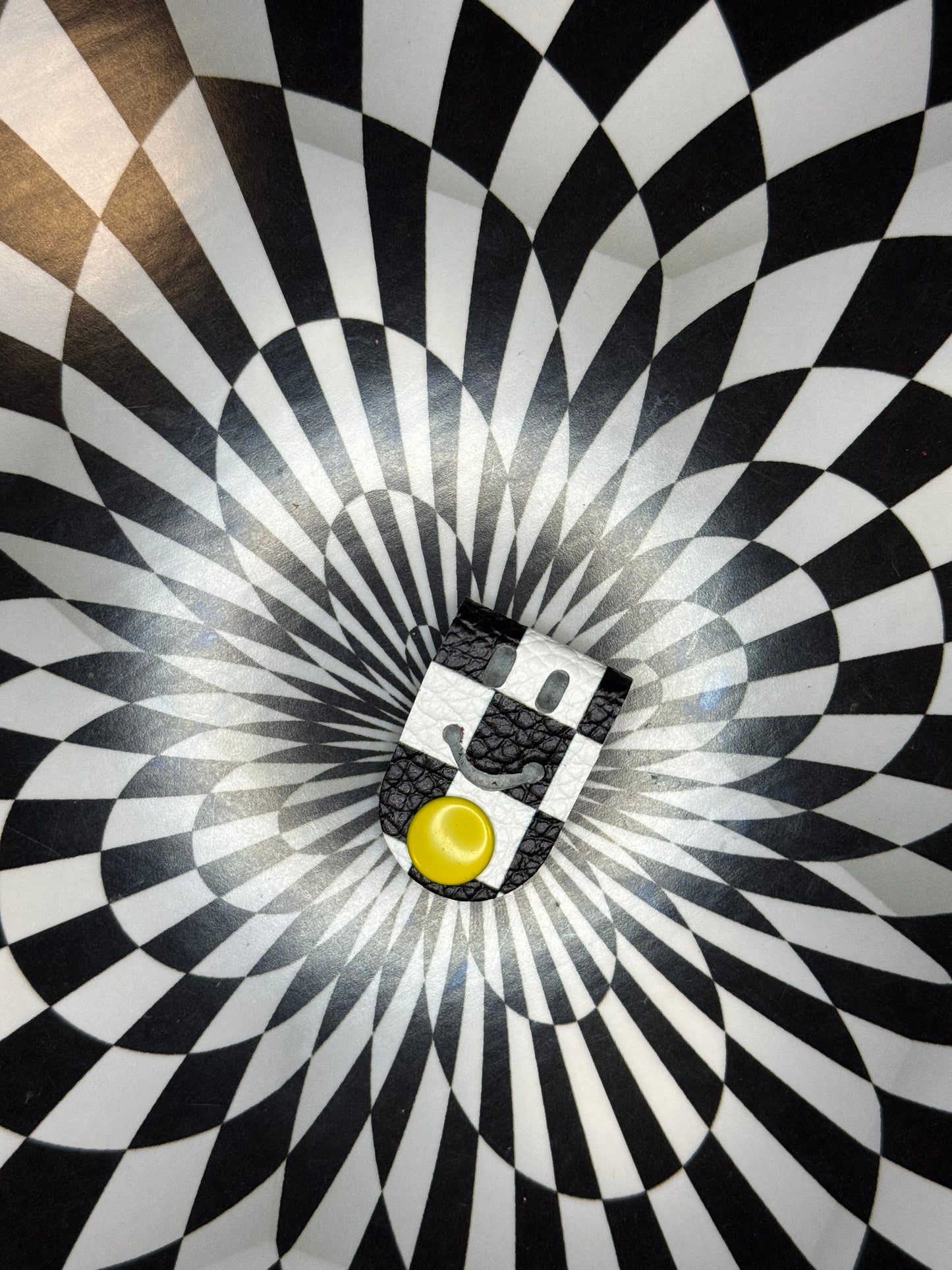 Cord creepers!! (Keepers) Happy smiley face leather strap charms!