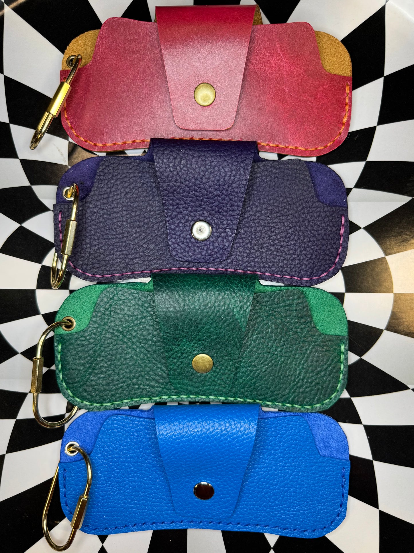 Glasses case! Hand sewn leather sunglasses holder!