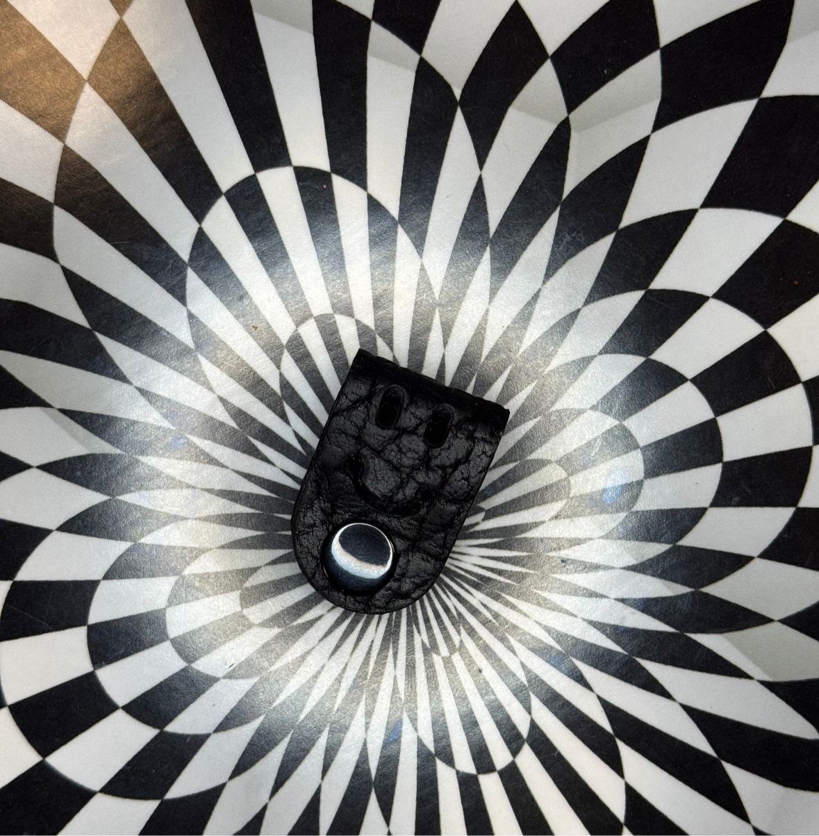 Cord creepers!! (Keepers) Happy smiley face leather strap charms!