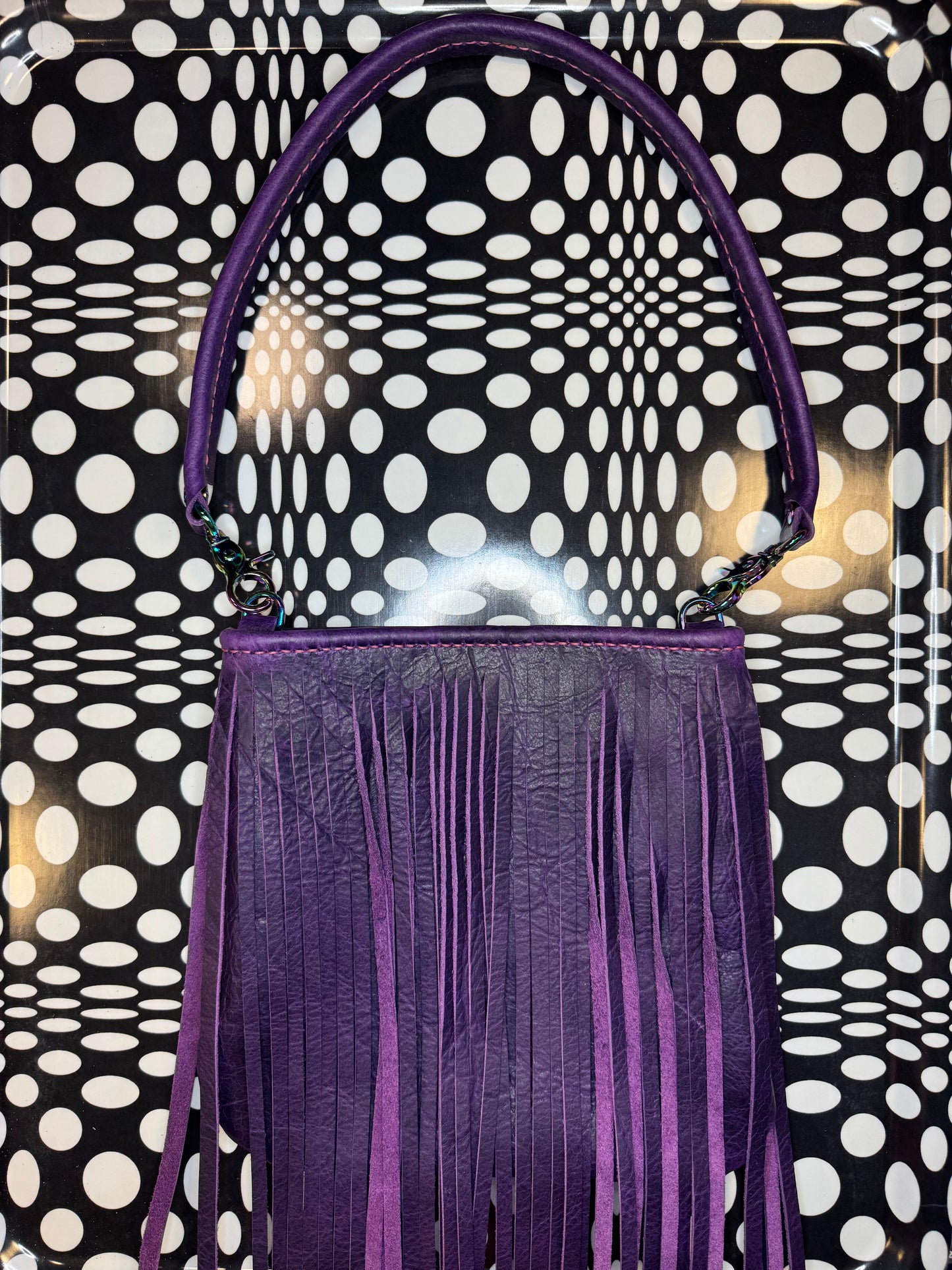 Candi A$$ hand sewn leather fringe crossbody bag! Soft cowhide rocker chic purse