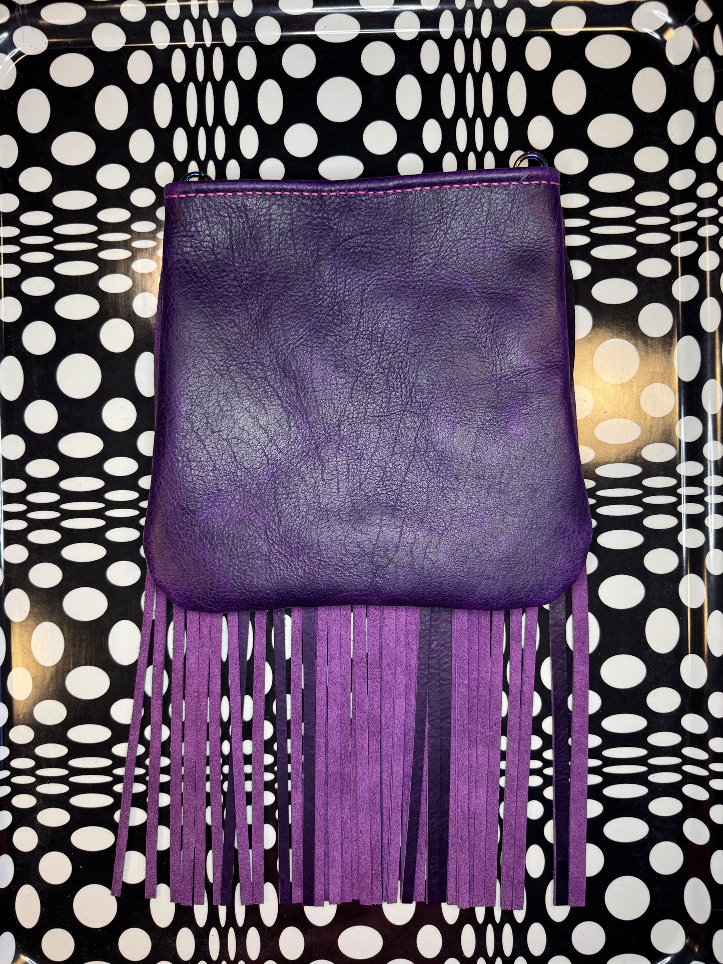 Candi A$$ hand sewn leather fringe crossbody bag! Soft cowhide rocker chic purse