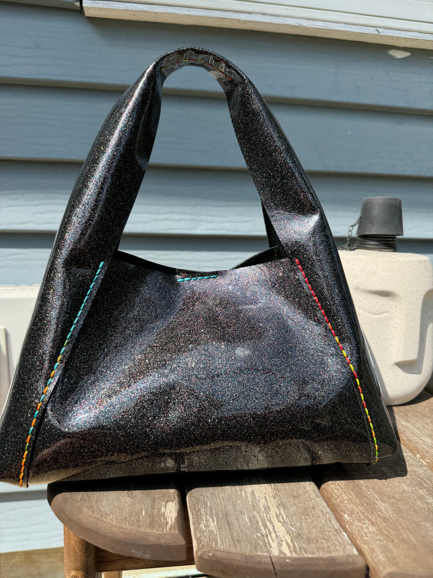 The Roxy top handle hand sewn leather bag!