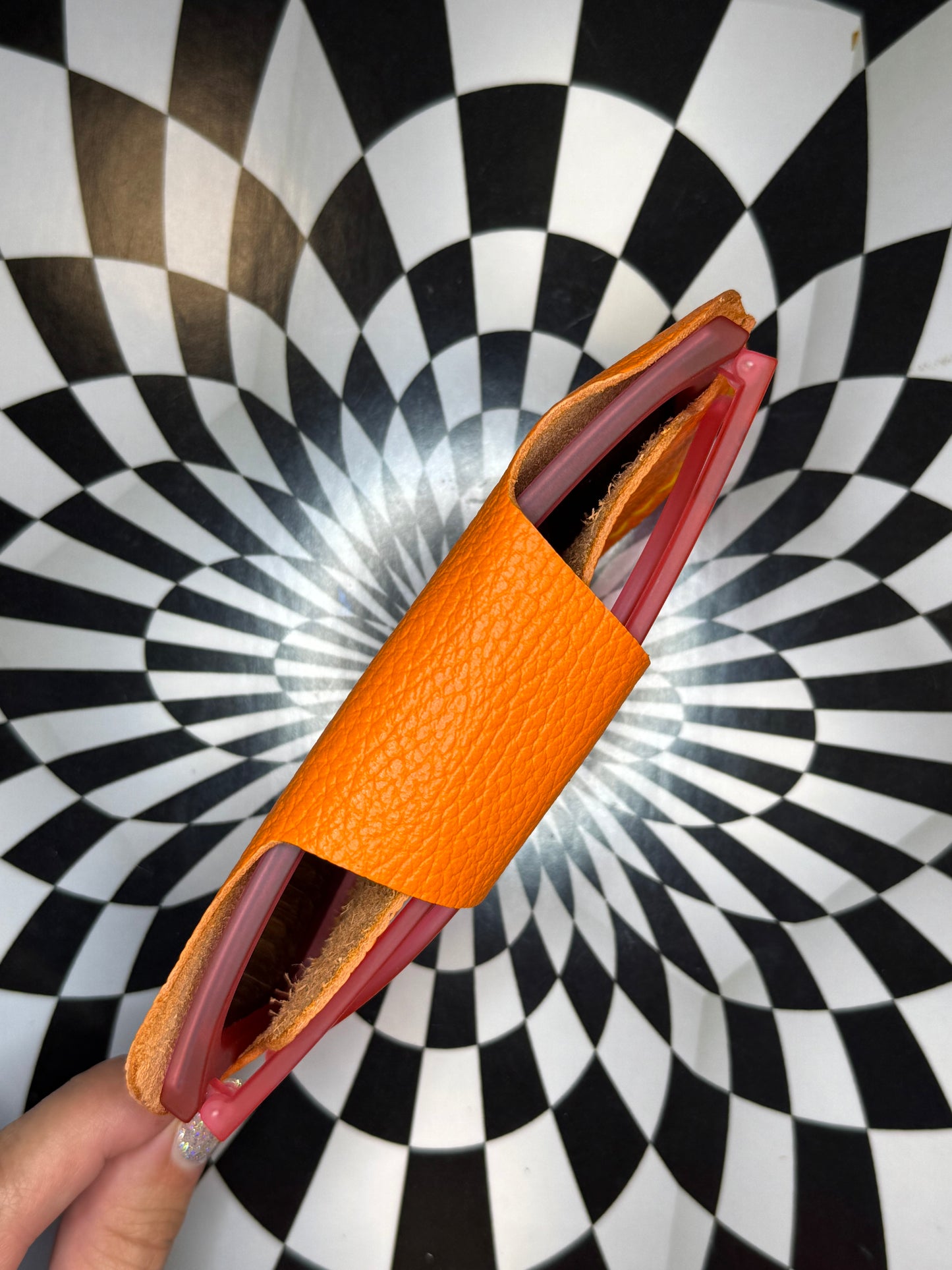 Glasses case! Hand sewn leather sunglasses holder!