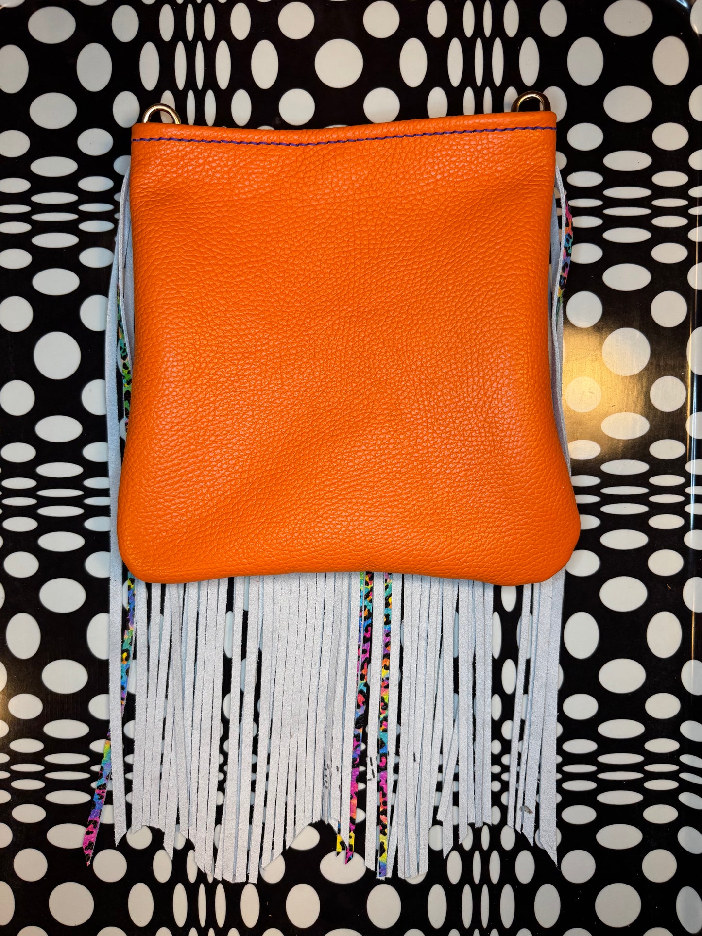 Candi A$$ hand sewn leather fringe crossbody bag! Soft cowhide rocker chic purse