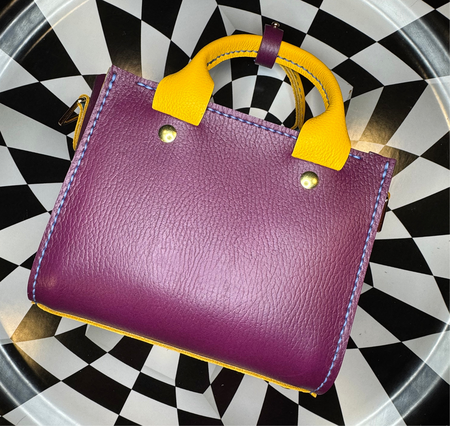 ZuZu top handle mini tote! Hand sewn leather purse