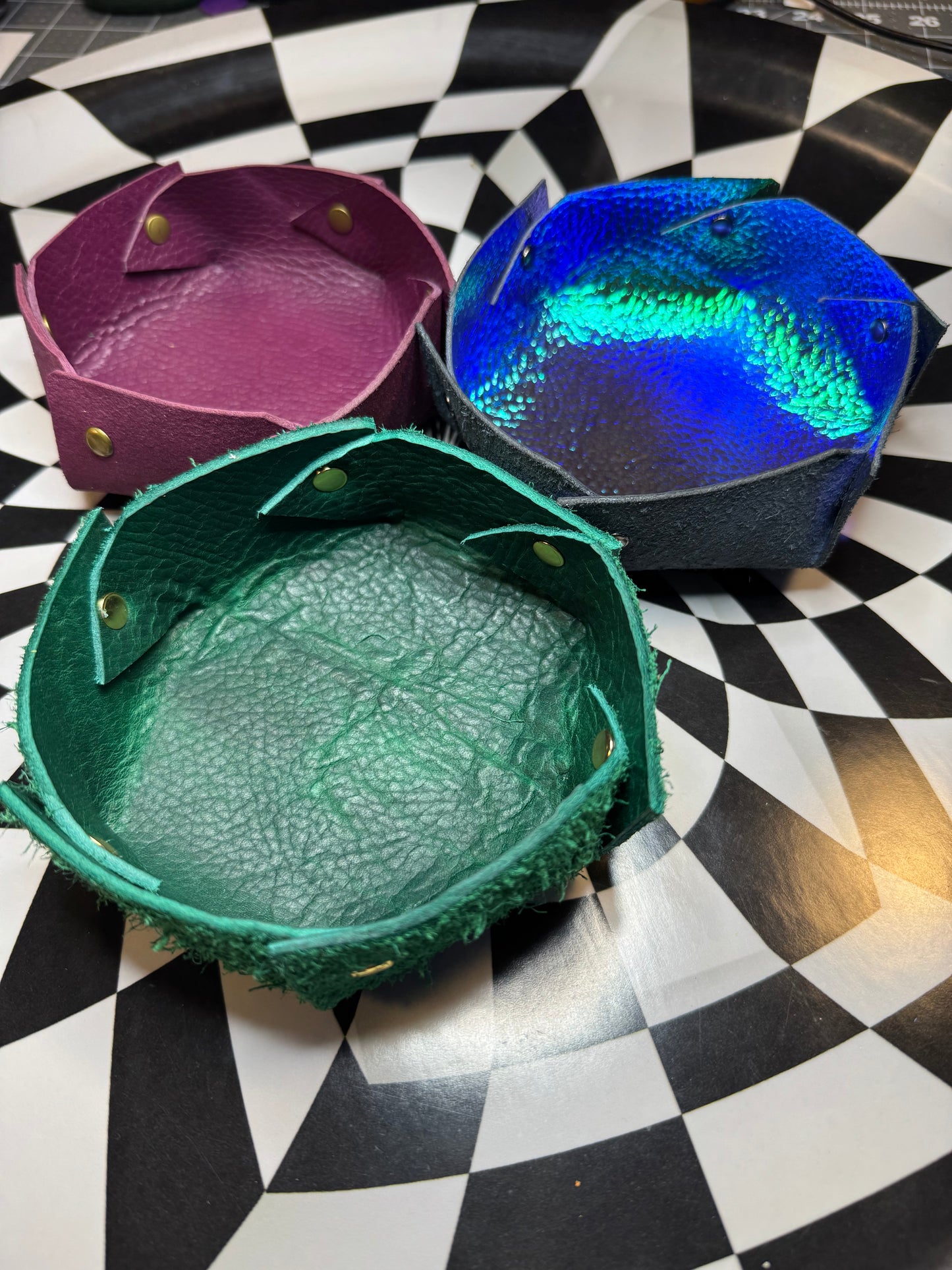 Leather valet trays!