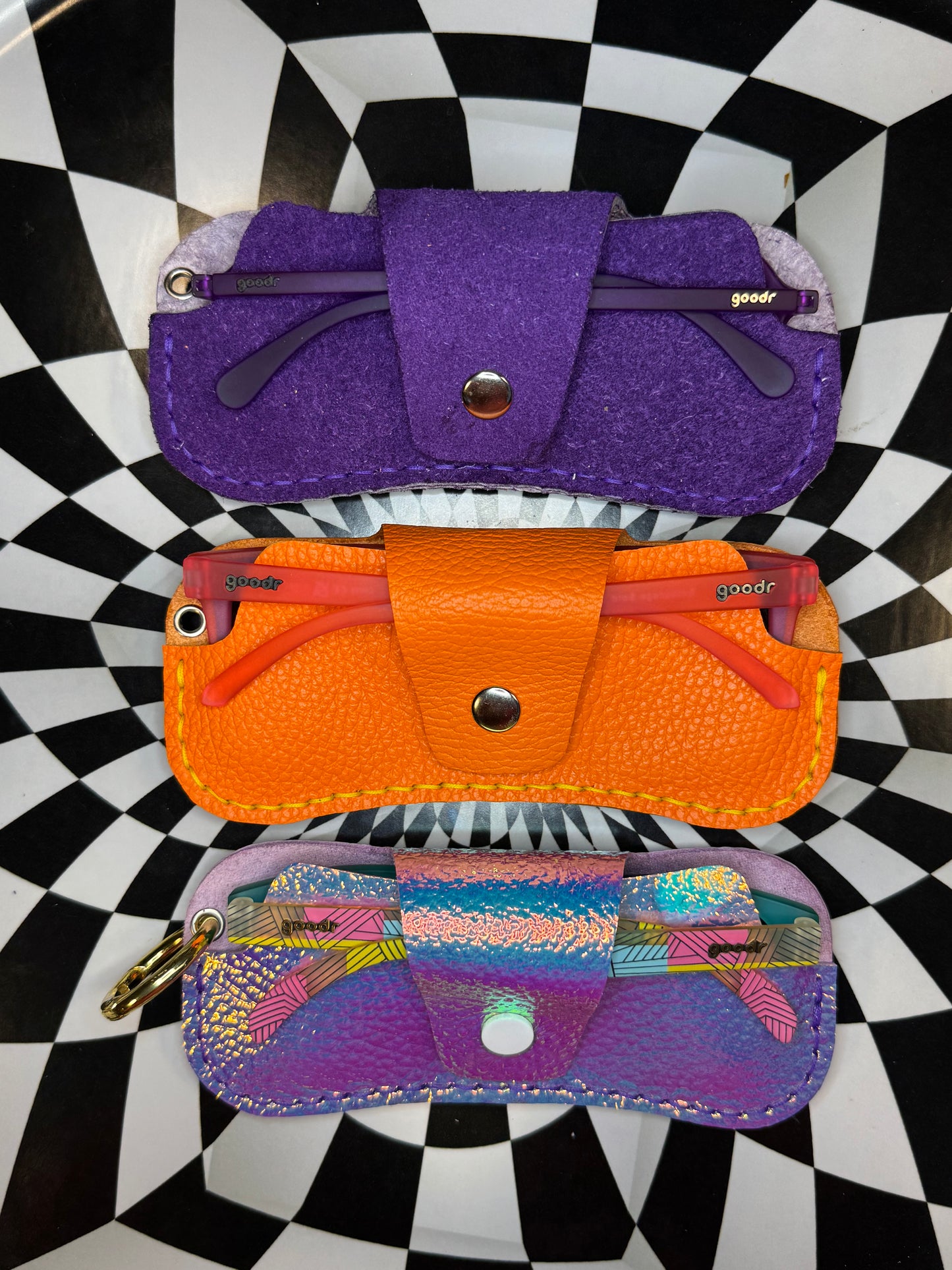 Glasses case! Hand sewn leather sunglasses holder!