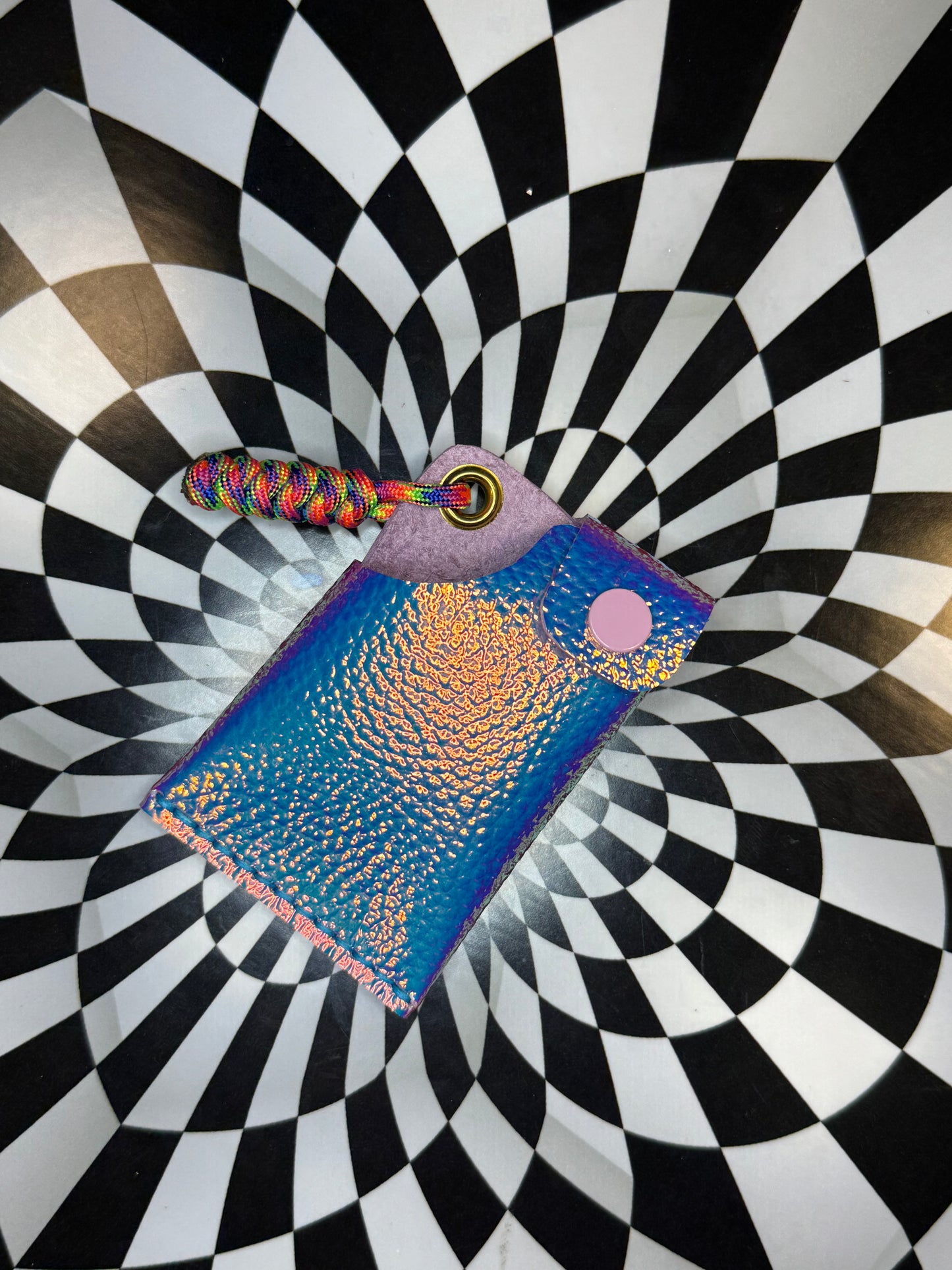 Front pocket wallet! Hand sewn leather paracord rugged card & cash case! Slim minimalist