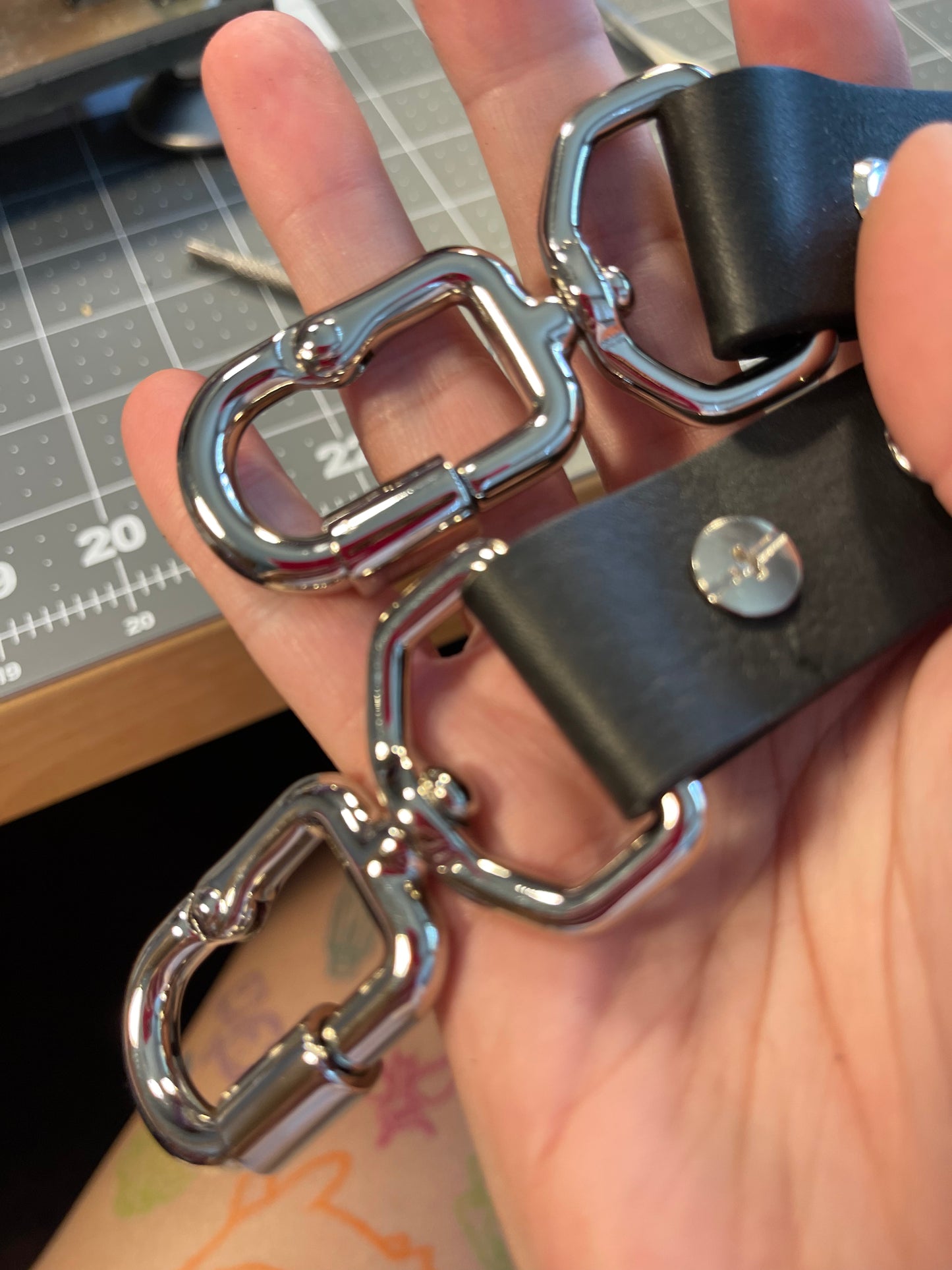 Flower power leather replacement purse strap! Rainbows or holographic flowers!