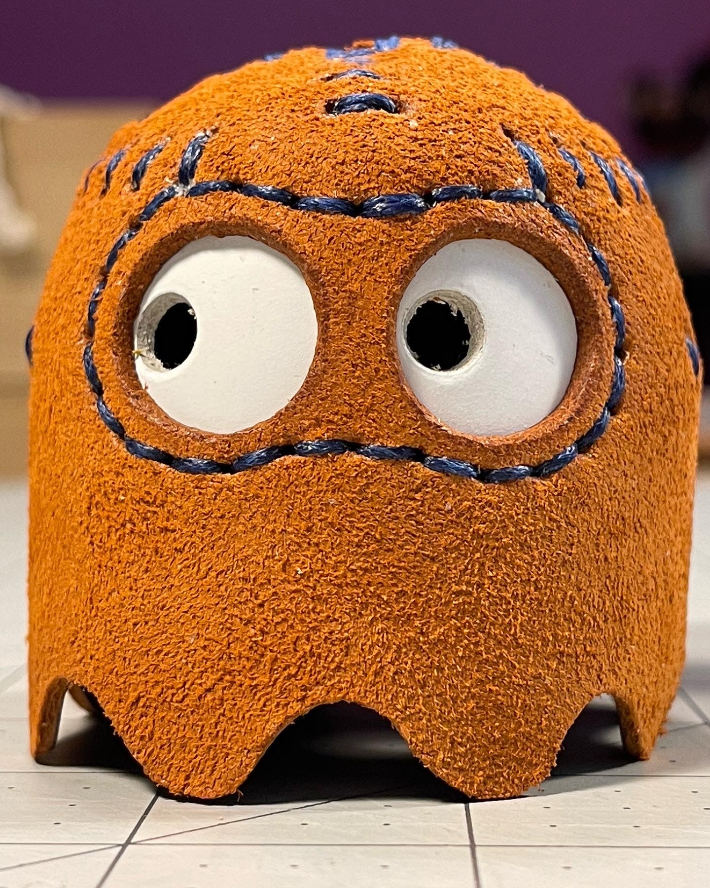 Handmade novelty leather ghosts! PAC blinky man