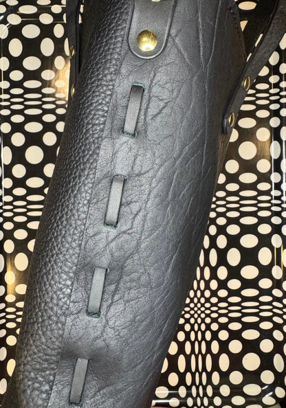 J2B "Johnny Two Bags" Hand sewn leather tote bag - zip top work tote & travel carry - on