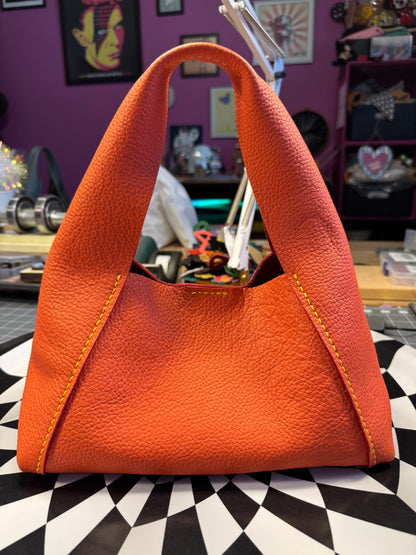 The Roxy top handle hand sewn leather bag!