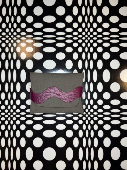 Wavy Gravy colorful leather wallet - handmade no sew leather wallet