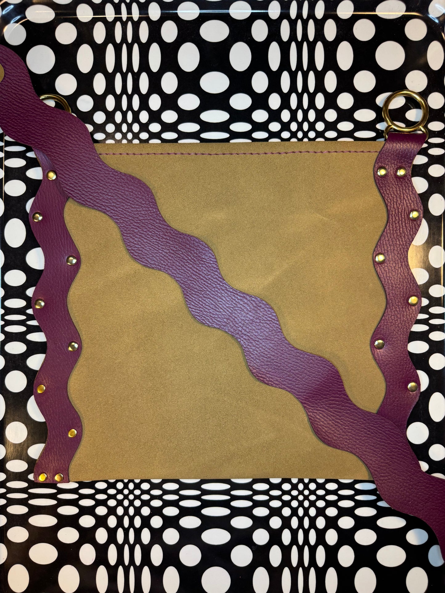 Neen wavy messenger bag! Suede maximalist dopamine shoulder purse or crossbody! OOAK