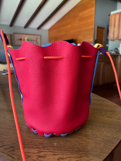 The NEW Wombler — Handmade Leather Drawstring Bucket Bag!