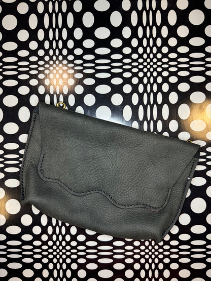 Love Bug Clip-On wavy Leather Bum Bag | Handmade hand sewn Leather Hip Bag