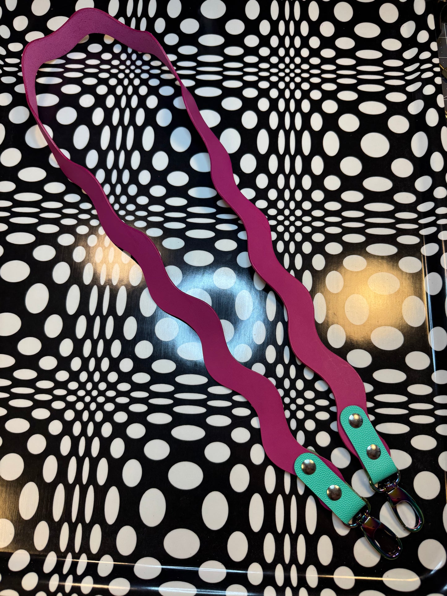 Wavy purse strap! Leather squiggly replacement crossbody or shoulder strap!