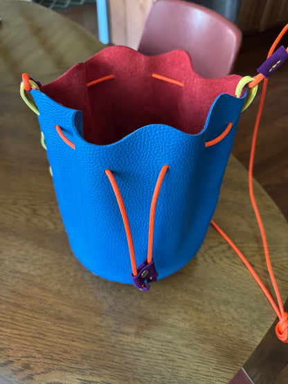 The NEW Wombler — Handmade Leather Drawstring Bucket Bag!