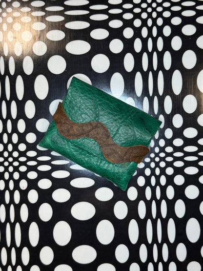 Wavy Gravy colorful leather wallet - handmade no sew leather wallet