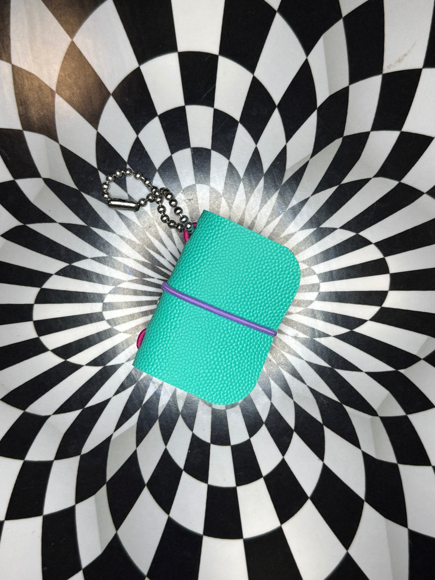 Micro Mini Leather Notebook Keychain | Handmade Tiny Journal Charm