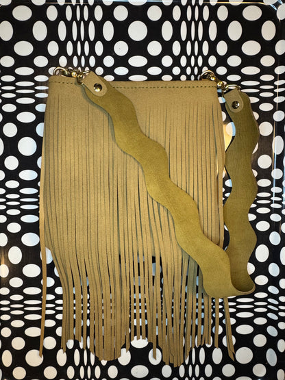 Candi A$$ hand sewn leather fringe crossbody bag! Soft cowhide rocker chic purse