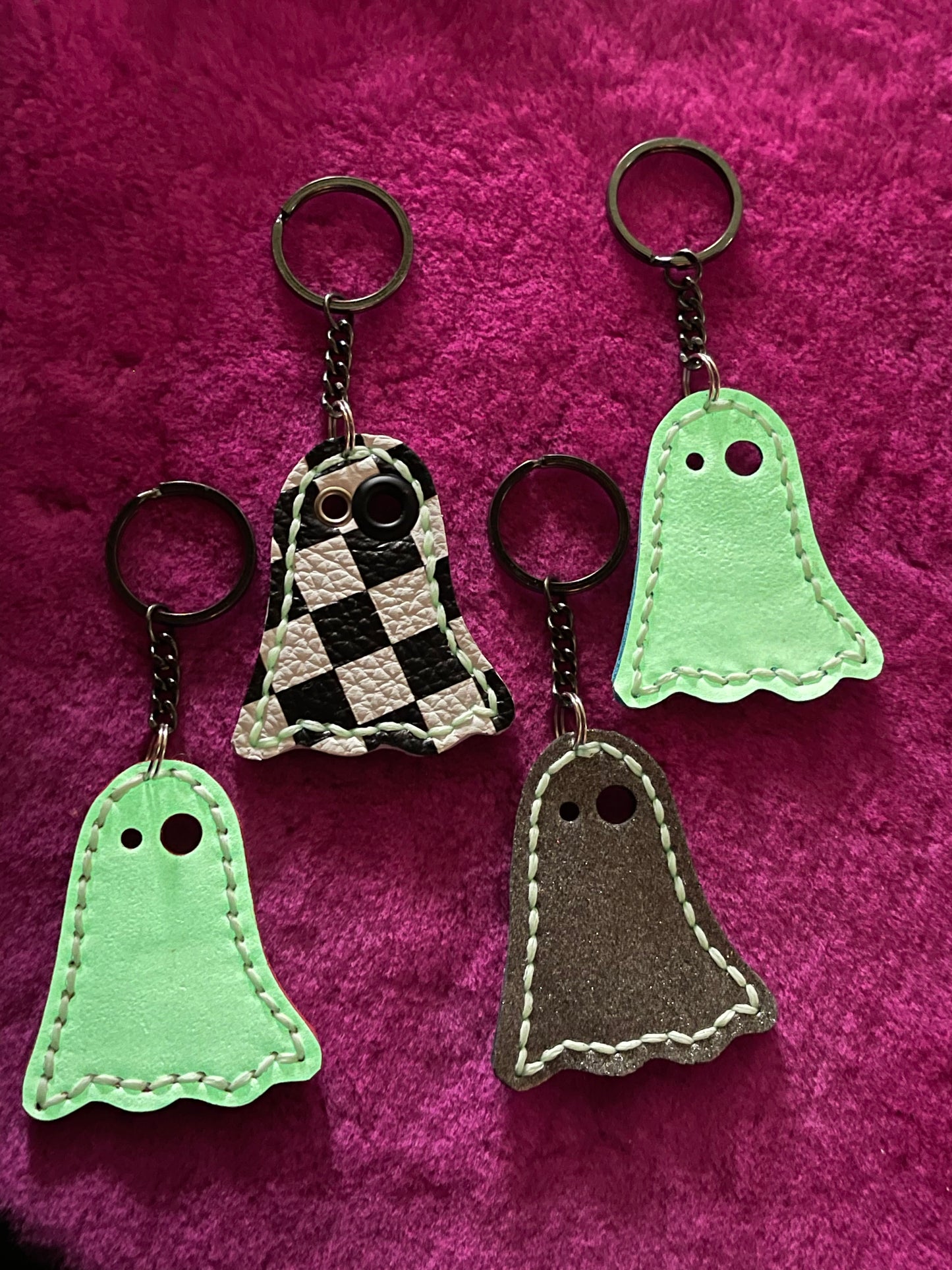 Ghost keychains! Glow in the dark spooky boys!