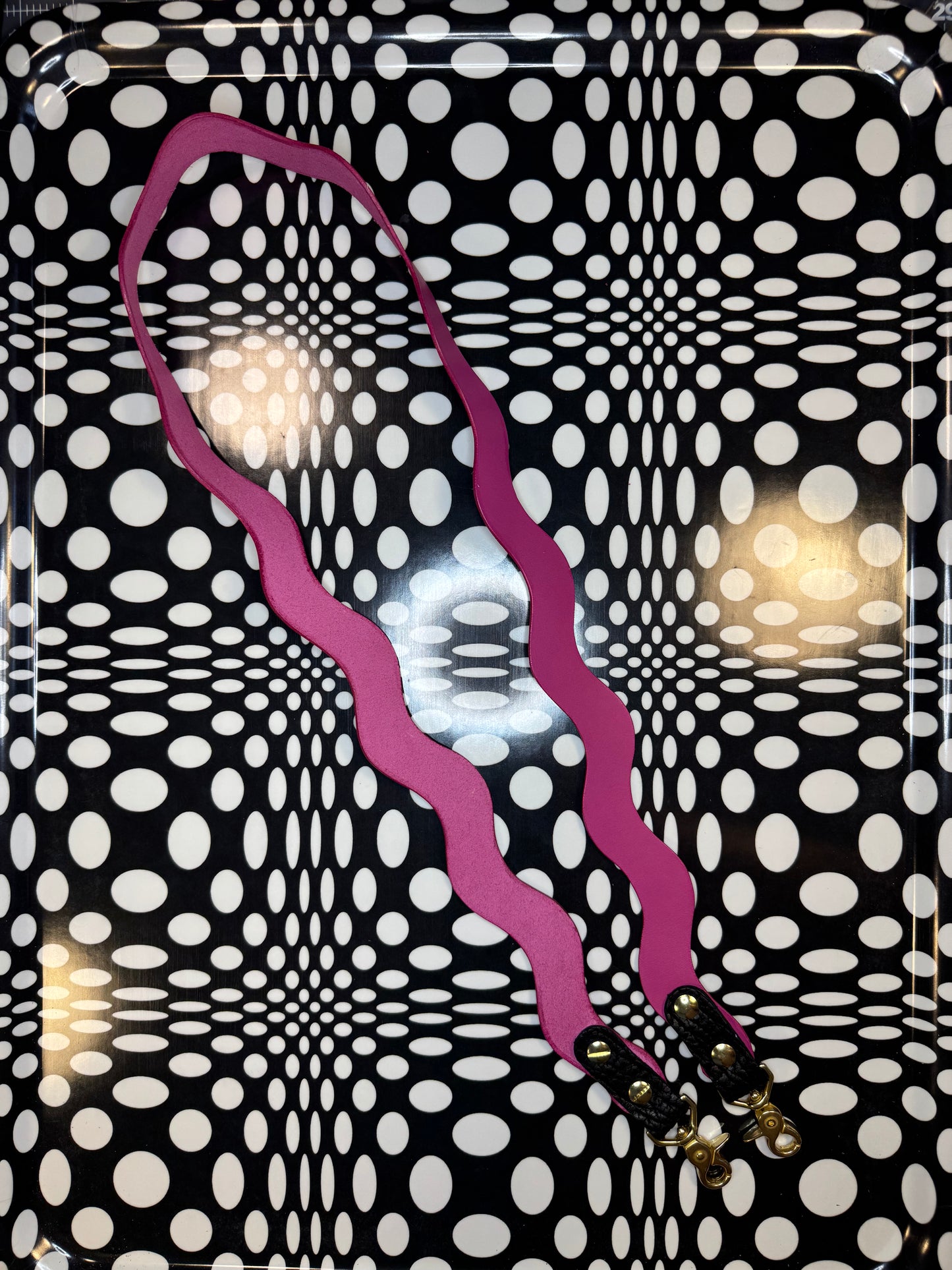 Wavy purse strap! Leather squiggly replacement crossbody or shoulder strap!