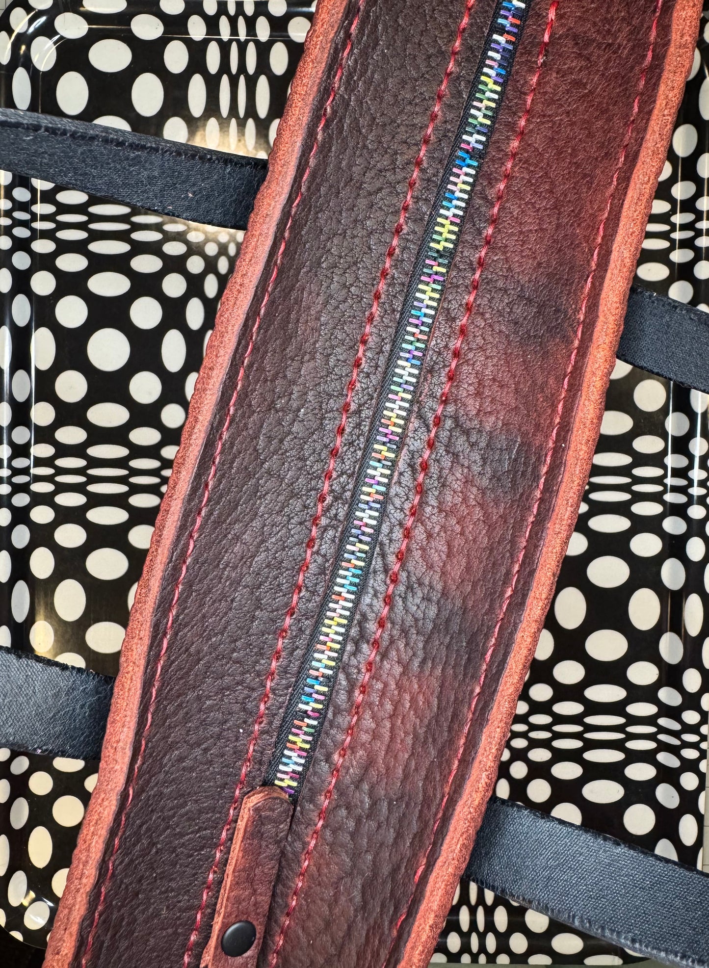 J2B! Johnny Two Bags! Hand sewn leather zip top laced tote bag! Work purse, travel carry on!