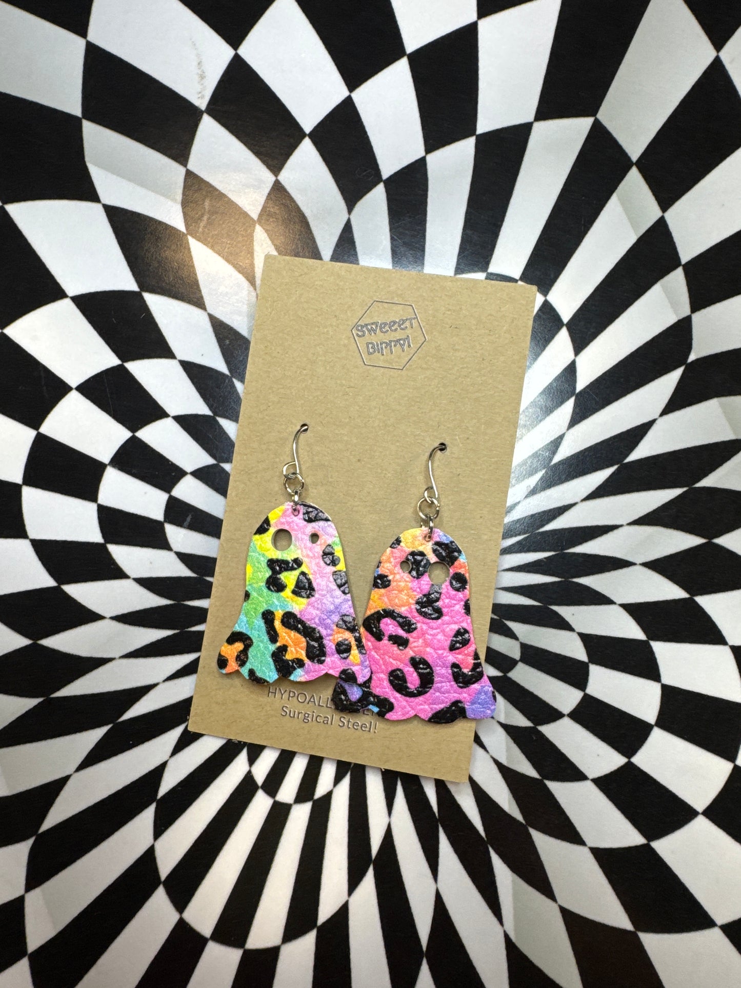 Leather Ghost earrings!