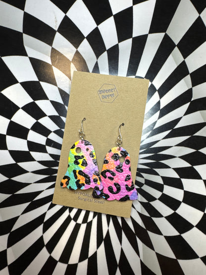 Leather Ghost earrings!