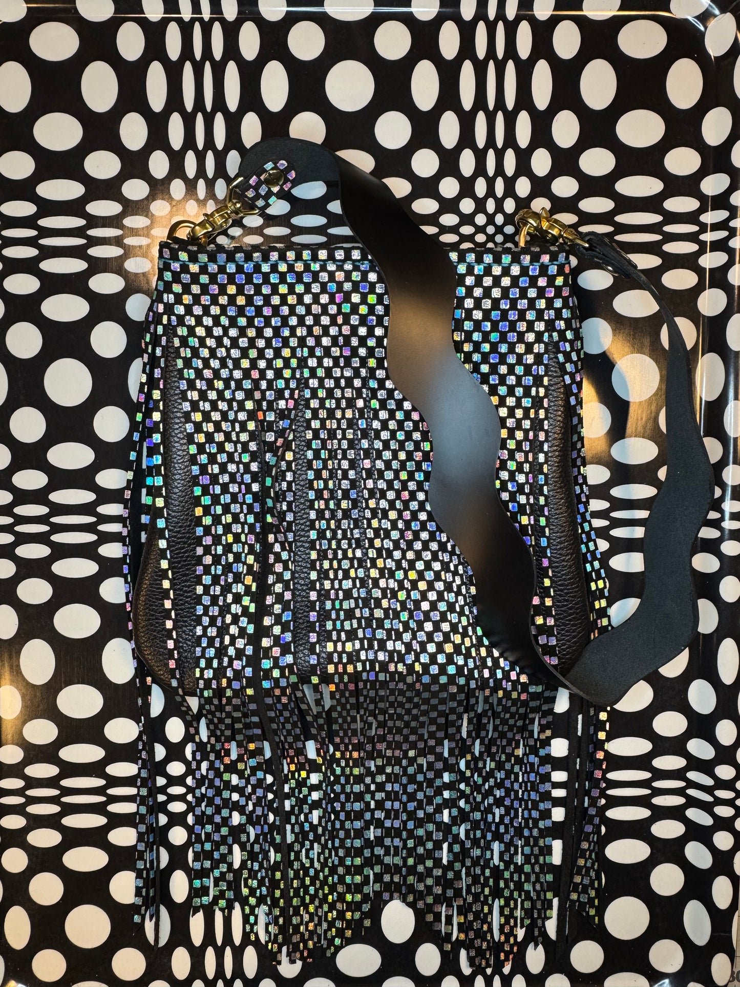 Candi A$$ hand sewn leather fringe crossbody bag! Soft cowhide rocker chic purse