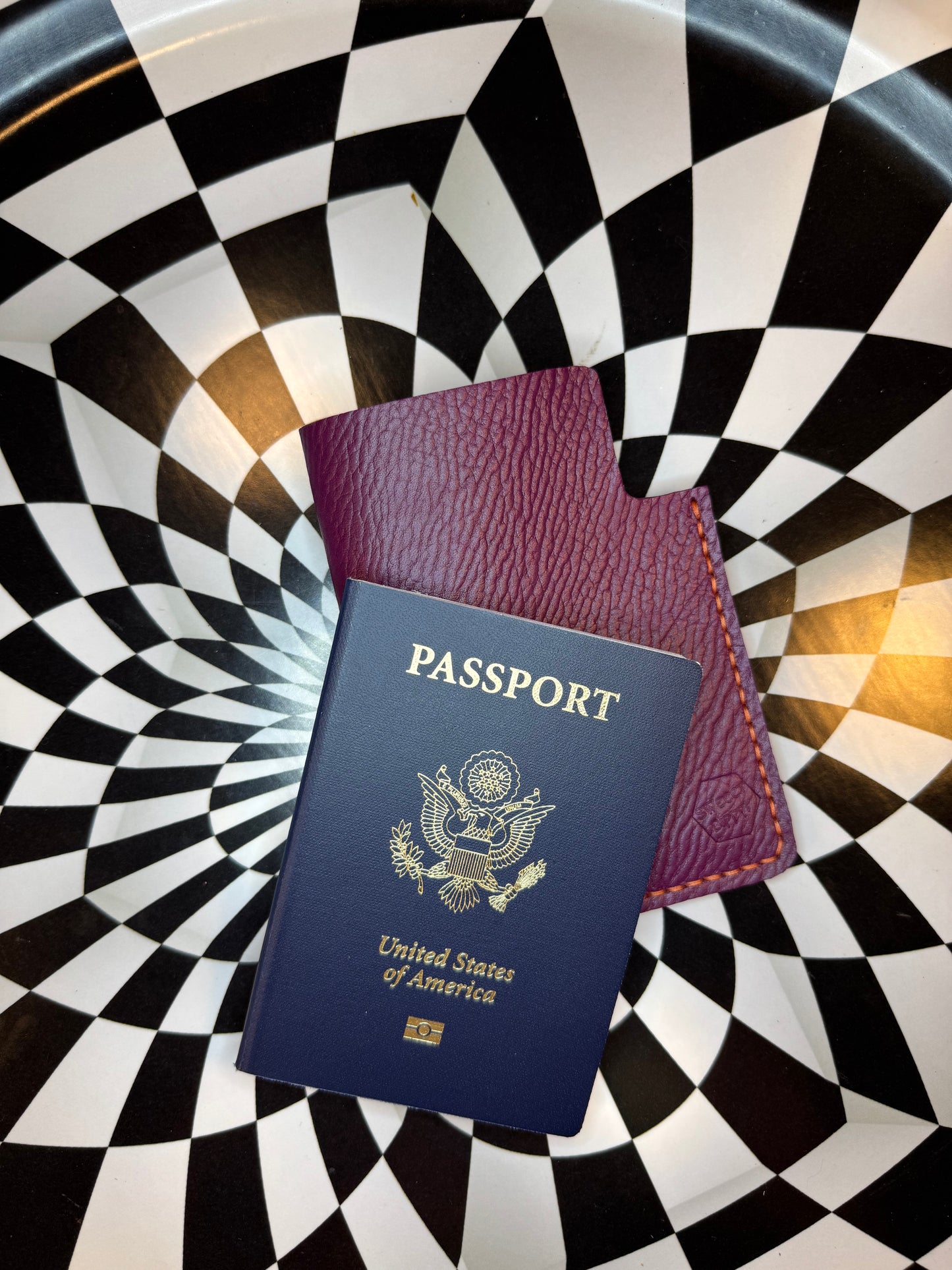 Passport sleeve! Hand sewn leather passport cover/slip!