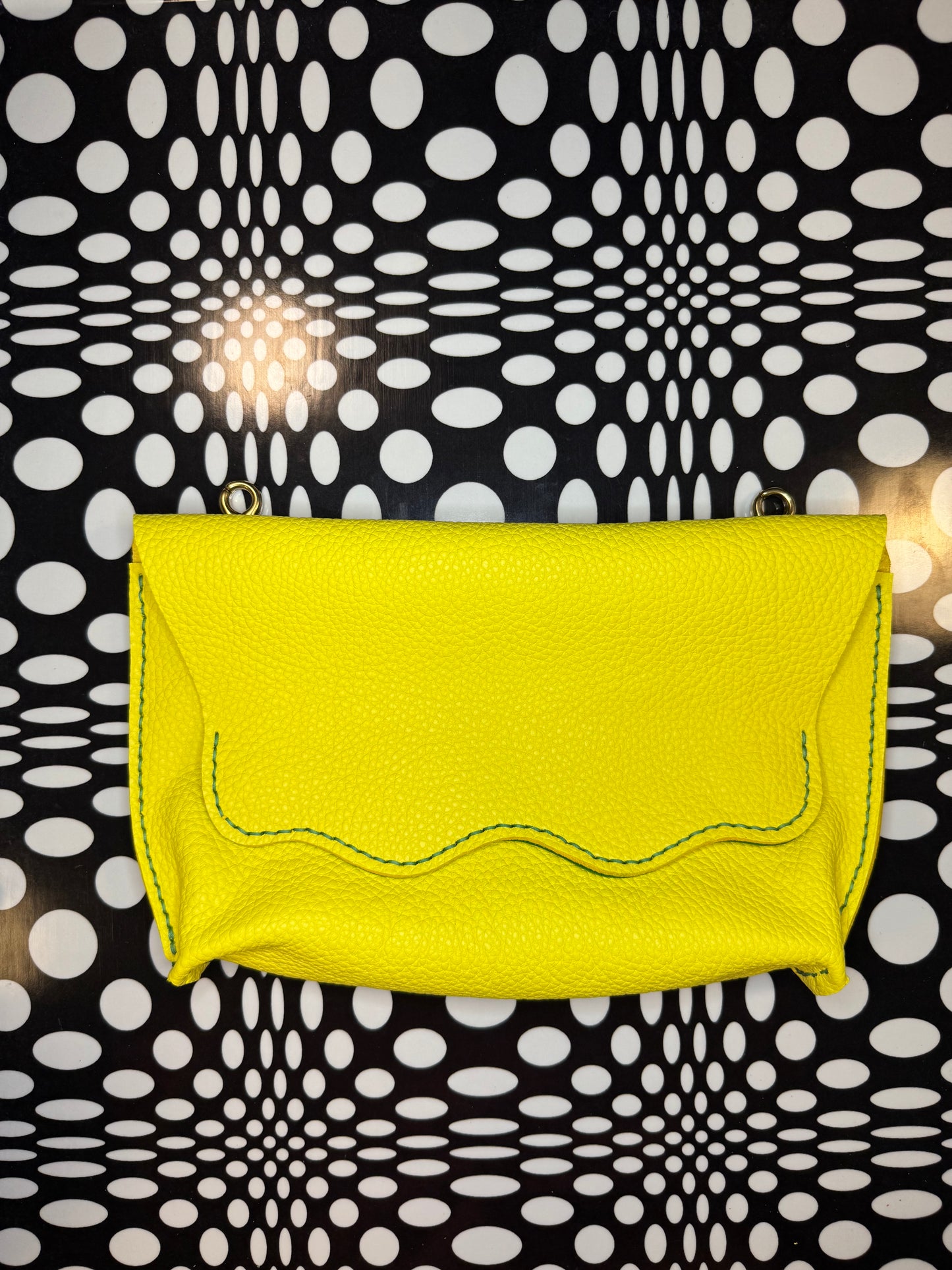 Love Bug Clip-On wavy Leather Bum Bag | Handmade hand sewn Leather Hip Bag