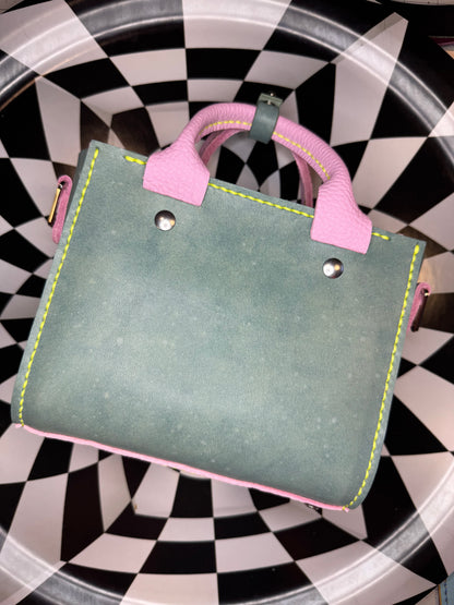 ZuZu top handle mini tote! Hand sewn leather purse