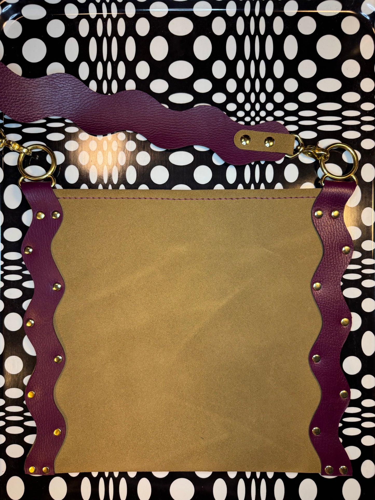 Neen wavy messenger bag! Suede maximalist dopamine shoulder purse or crossbody! OOAK