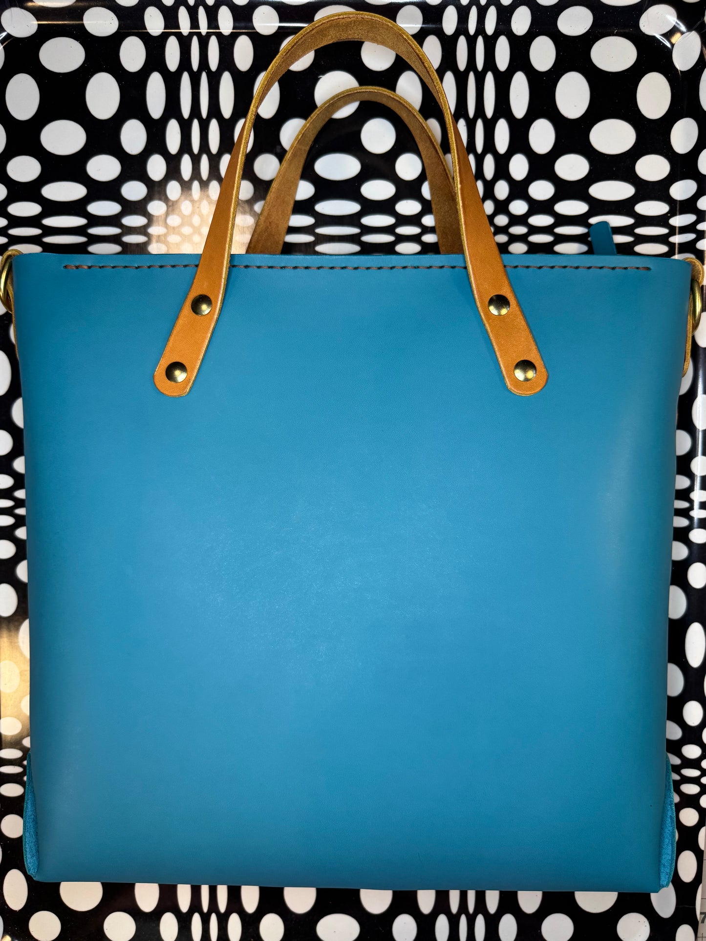 J2B! Johnny Two Bags! Hand sewn leather zip top laced tote bag! Work purse, travel carry on!