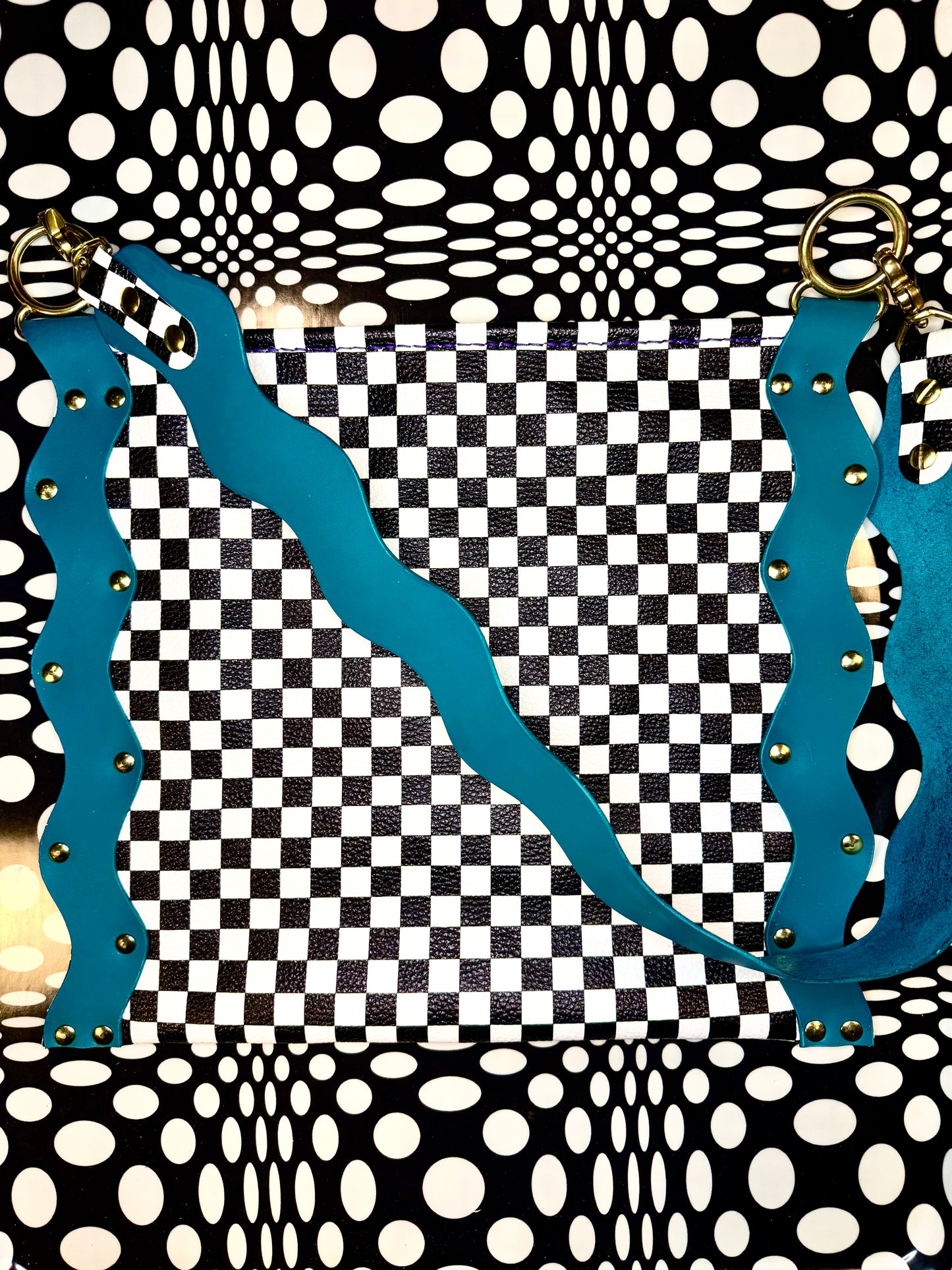 Neen wavy messenger bag! Suede maximalist dopamine shoulder purse or crossbody! OOAK