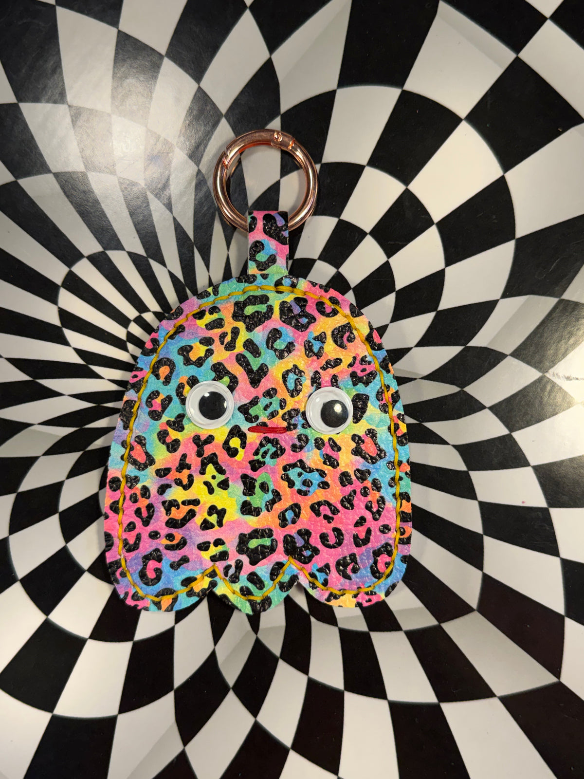 Breit-eyes Ghosts! Hand sewn leather novelty ghost keychains!