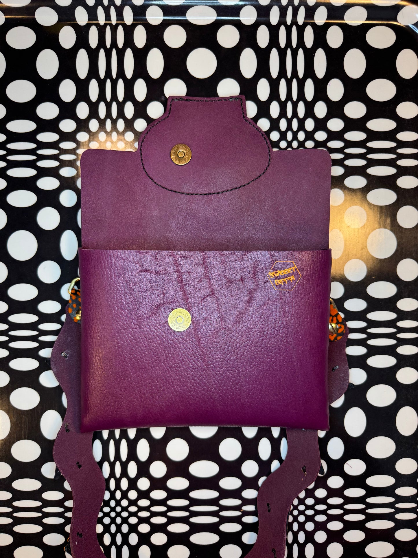 One-of-a-Kind Skull Leather Bag – Handmade Ghost Strap Crossbody!