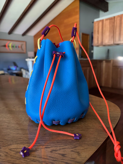 The NEW Wombler — Handmade Leather Drawstring Bucket Bag!