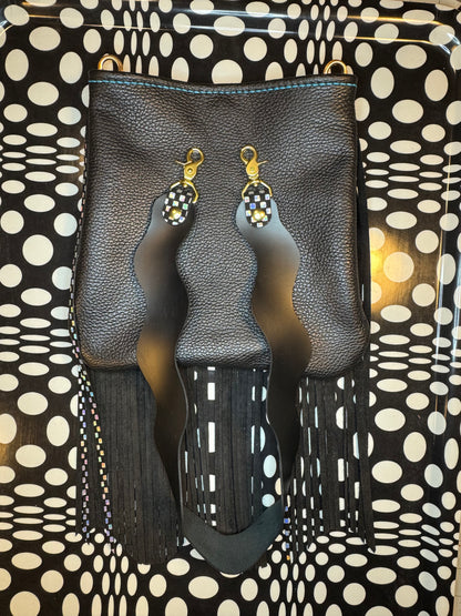 Candi A$$ hand sewn leather fringe crossbody bag! Soft cowhide rocker chic purse
