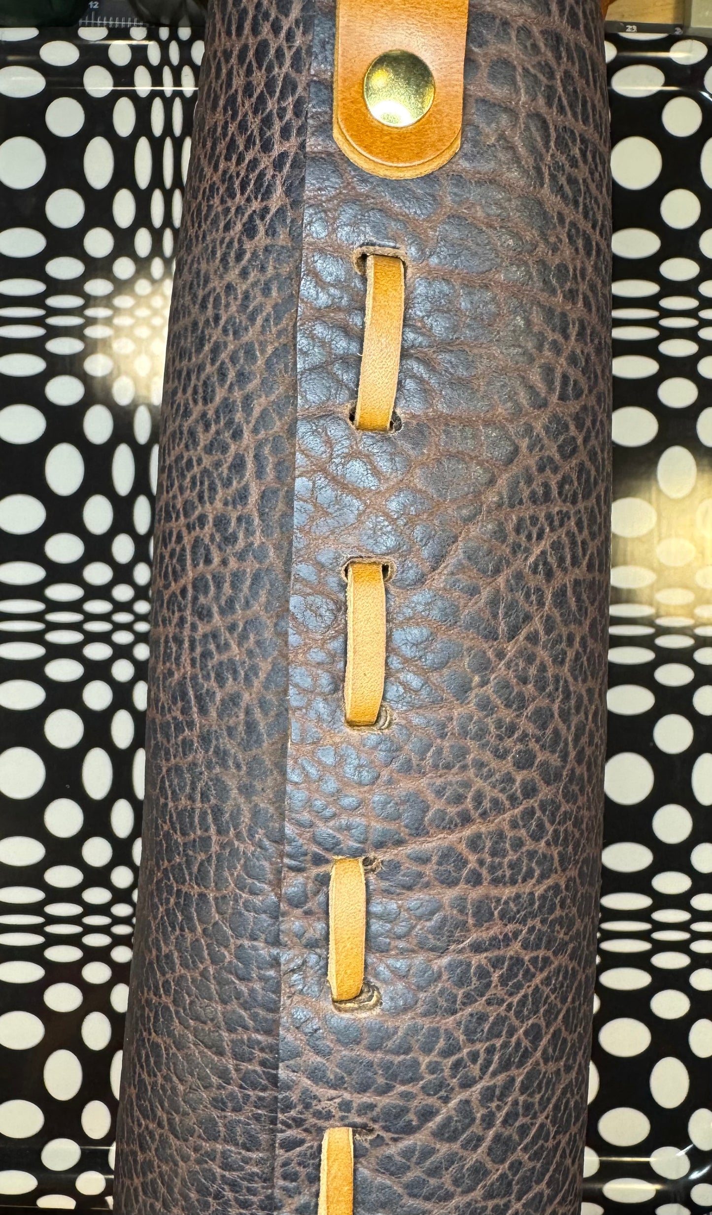 J2B! Johnny Two Bags! Hand sewn leather zip top laced tote bag! Work purse, travel carry on!