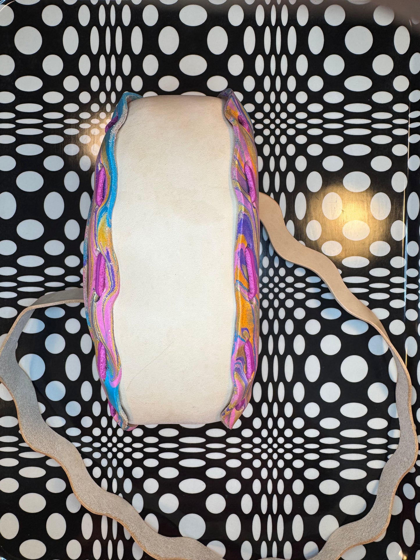 Wavy Saddle Bag – Hand Sewn Leather Crossbody Bag