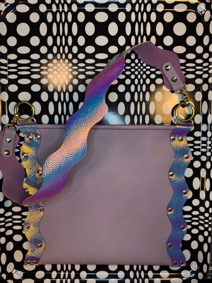 The Neen Leather Bag - Hand Sewn Leather everyday bag with wavy details