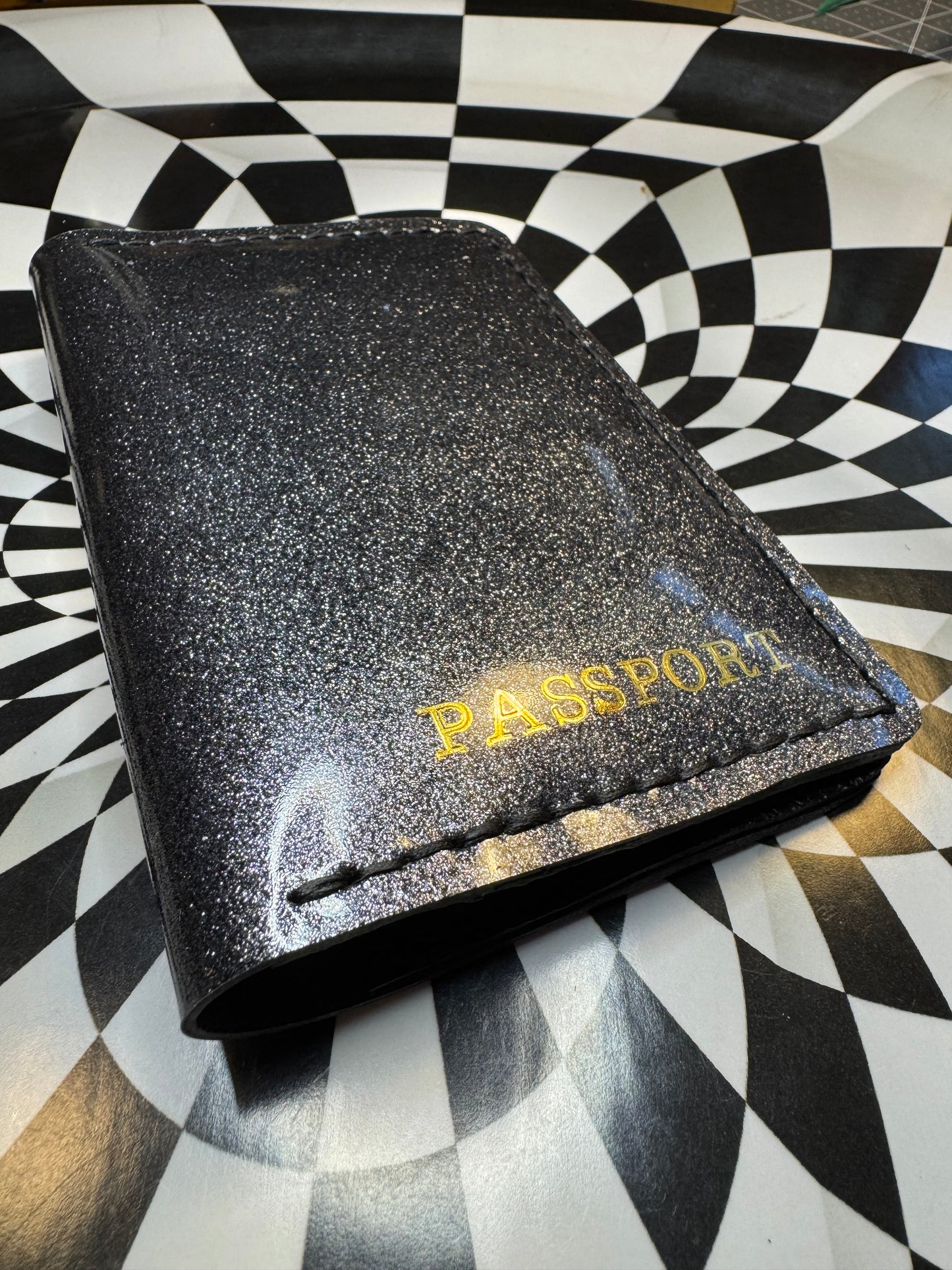 Passport holder/sleeve/cover Handmade bison hide buffalo leather.  Hand sewn unique gift for the traveler!